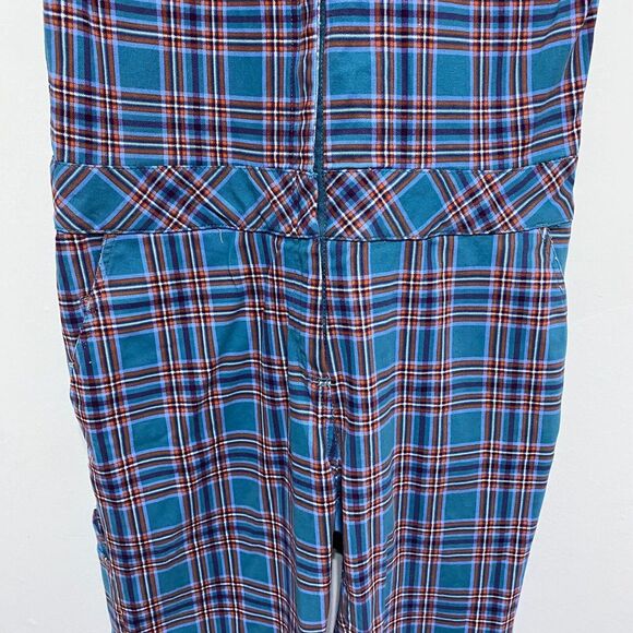 Wildfang Blue and Red Plaid Jumpsuit MEDIUM - Picture 7 of 15